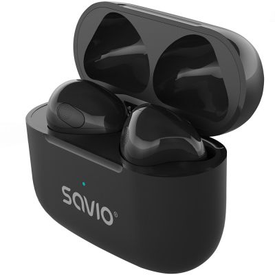4. SAVIO SŁUCHAWKI BEZPRZEWODOWE BLUETOOTH TWS-02 PRO