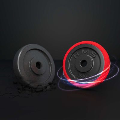 6. Sztangielki gumowane HMS SGGX20 z funkcją sztangi 20kg