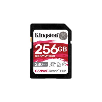 4. KINGSTON SDXC Canvas 256GB React Plus UHS-II 280R/150W U3 V60 for Full HD/4K