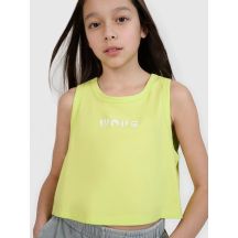 Crop top oversize z nadrukiem dziewczęcy 4F 4FJWSS25TSLEF112-45S