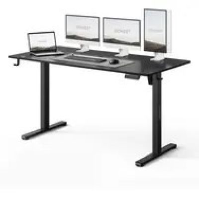 SENSE7 NOJO LIGHT Biurko robocze czarne / elektrycznie regulowana wysokość / 140 x 70 cm / nośność 70 kg
