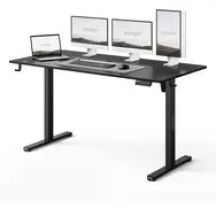 SENSE7 NOJO LIGHT Biurko robocze czarne / elektrycznie regulowana wysokość / 140 x 70 cm / nośność 70 kg