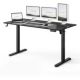 SENSE7 NOJO LIGHT Biurko robocze czarne / elektrycznie regulowana wysokość / 140 x 70 cm / nośność 70 kg