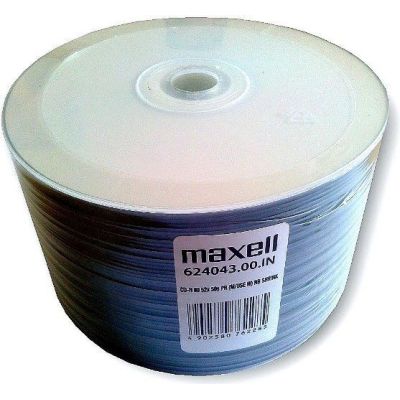 MAXELL CD-R 700MB, 50 szt. w opakowaniu SHRINK, prędkość zapisu 52X, 80 min. Płyty wysokiej jakości z możliwością nadruku, żywe kolory i trwałość zapisu. Przeznaczenie Multimedia.