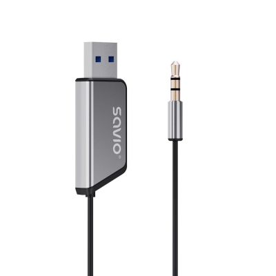 3. SAVIO TRANSMITER AUX, USB, BLUETOOTH 5.3, FUNKCJA ZESTAWU GŁOŚNOMÓWIĄCEGO, TR-16