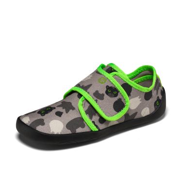 8. Kapcie barefoot bawełniane Affenzahn Movy Panther (01398-80151)