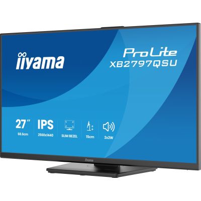 37. iiyama ProLite XB2797QSU-B1 monitor komputerowy 68,6 cm (27") 2560 x 1440 px Quad HD LED Czarny