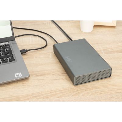 12. Digitus Obudowa dysku twardego USB 3.0, 3,5", SATA, 16 TB, aluminium