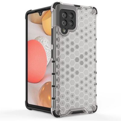 6. Honeycomb etui pancerny pokrowiec z żelową ramką Samsung Galaxy A42 5G zielony