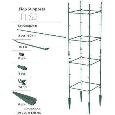 10. PODPORA DO ROŚLIN FLOO SUPPORTS 29x29x120 CM ZIELONY LEŚNY
