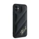 4. Etui Karl Lagerfeld Diagonal Quilted Script na iPhone 11 / Xr - czarne