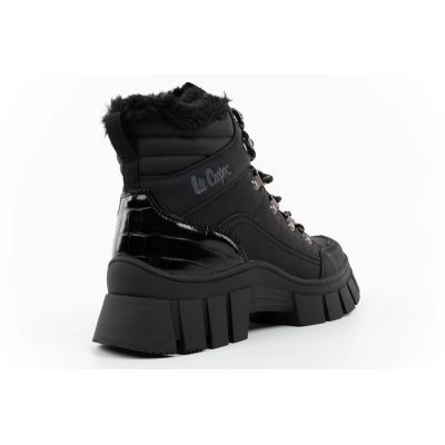 4. Lee Cooper buty zimowe damskie czarne botki ocieplane trzewiki