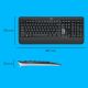 25. Zestaw klawiatura + mysz membranowa Logitech MK540 920-008685 (USB;  kolor czarny; optyczna; 1000 DPI)