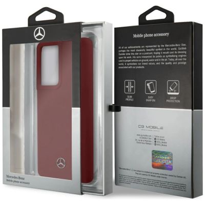 8. Etui Mercedes Silicone Line na Samsung Galaxy S21 Ultra - czerwone
