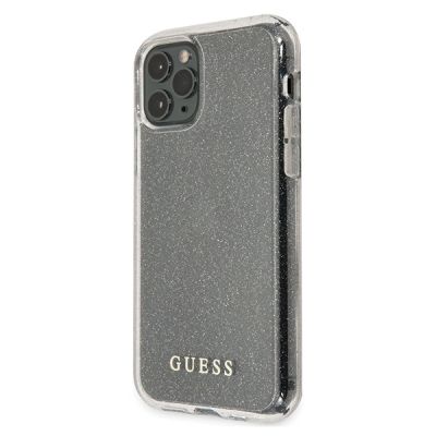 2. Etui Guess Glitter na iPhone 11 Pro - srebrne