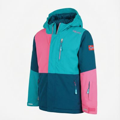 3. Kurtka z kapturem zimowa dziecięca Trollkids Kids Hallingdal Jacket outdoorowa wielokolorowa (226-123)