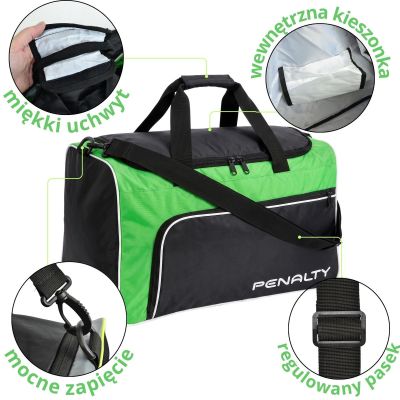 4. TORBA SPORTOWA PENALTY BAG MALA GYM S11 MEDIUM ZIELONA