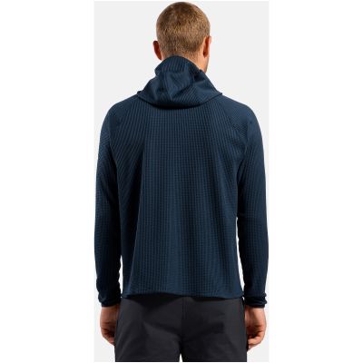 2. Bluza z kapturem męska Odlo CUBIC Mid layer hoody niebieska
