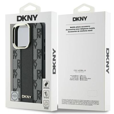 8. Etui DKNY Checkered Pattern Magsafe na iPhone 16 Pro - czarne