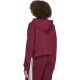 3. Bluza damska adidas Essentials 3-Stripes French Terry Quarter-Zip bordowa KF8316