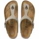 5. Japonki męskie szare Birkenstock Gizeh Birko-Flor Nubuck Stone regular szerokie (43391)