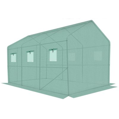 19. SZKLARNIA TUNEL OGRODOWY 200x350x200CM PE KONSTRUKCJA STAL ZIELONA