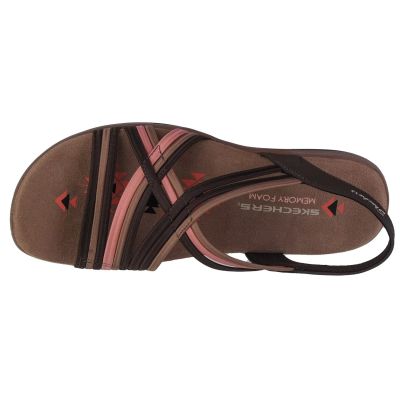 3. Skechers Reggae Slim Simply Stretch Sandals 163023-CHMT Brązowe 36