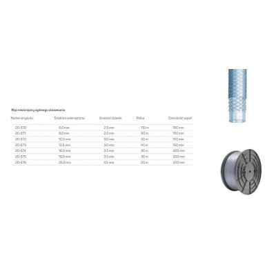 2. CELLFAST WĄŻ OGÓLNEGO STOSOWANIA ZBROJONY   8.0x2,5    80mb PL "A" /NA STOJAK