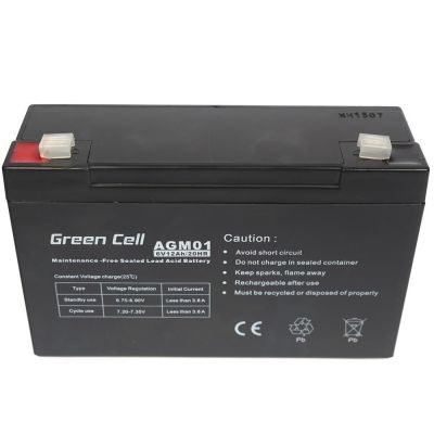 4. GREEN CELL AKUMULATOR ŻELOWY AGM01 6V 12AH