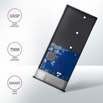 8. AXAGON EEM2-SG2 RAW BOX Etui zewnętrzne na dyski SSD M.2 USB-C 3.2 Gen 2 - srebrny