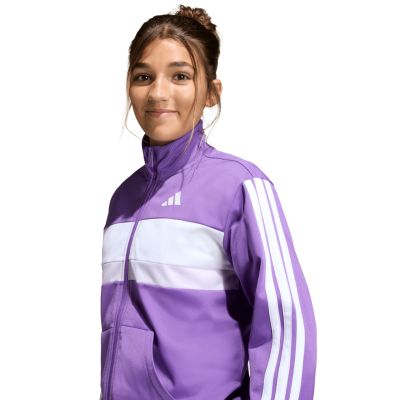 4. Dres dla dzieci adidas Seasonal Essentials Tiberio 3-Stripes fioletowy KC2125