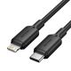 Kabel USB-C do Lightning 3A 480Mbps 1m czarny