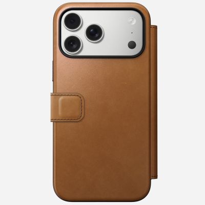 4. Nomad Modern Leather Folio pokrowiec na telefon komórkowy 17,5 cm (6.9") Opalony/Jasnobrązowy