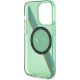 7. Etui BMW M Tricolor Stripes MagSafe na iPhone 15 Pro - zielone