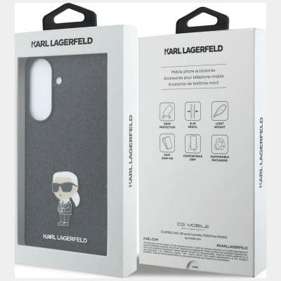 8. Etui Karl Lagerfeld Fixed Glitter Ikonik Logo Metal Pin na Samsung Galaxy A37 5G - czarne