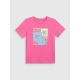 5. T-shirt regular z nadrukiem dziewczęcy 4F 4FJRSS26TTSHF4418-54S