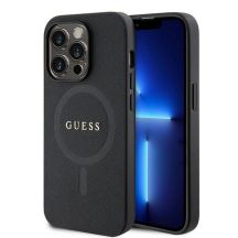 Etui Guess Saffiano MagSafe do iPhone 15 Pro Max - czarne