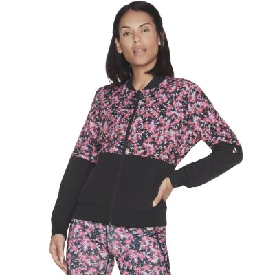 Skechers Fantasy Fields Reversible Bomber Jacket WJA314-BKRB Różowe M