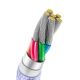 7. Baseus Crystal Shine Series kabel przewód USB do szybkiego ładowania i transferu danych USB Typ A - USB Typ C 100W 2m fioletowy (CAJY000505)