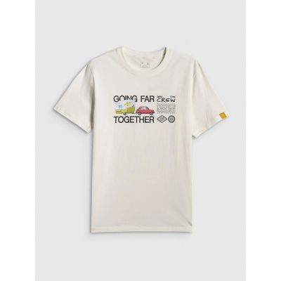 5. T-shirt regular z nadrukiem męski 4F 4FRSS26TTSHM3810-11S