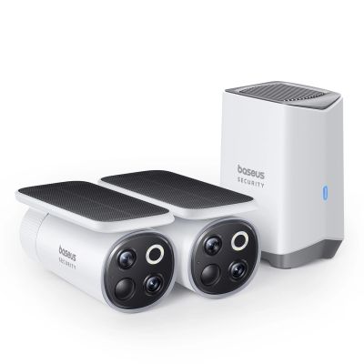 2. Zewnętrzny zestaw monitoringu Baseus Security S1 Pro Dual 3K (2 kamery) – biały