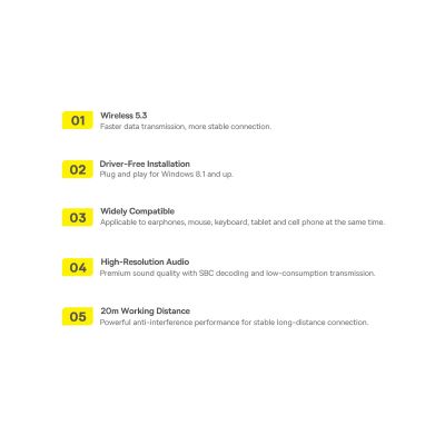 20. Adapter Bluetooth USB Baseus BA07 - czarny