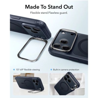 3. Etui ESR Classic Hybrid Kickstand MagSafe na iPhone 18 Pro / 17 Pro - granatowe