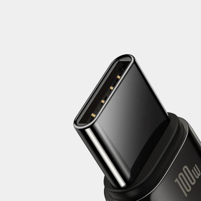 16. Baseus Tungsten Gold kabel USB-A - USB-C 480Mb/s 100W 1m czarny (CAWJ000001)