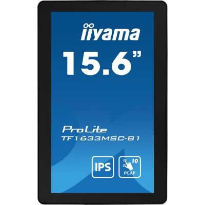 3. iiyama ProLite TF1633MSC-B1 monitor komputerowy 39,6 cm (15.6") 1920 x 1080 px Full HD Ekran dotykowy Czarny