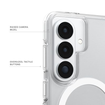 4. UAG Scout Clear Magnet - etui z wbudowanym modułem magnetycznym do Samsung Galaxy S26 (ice/white)
