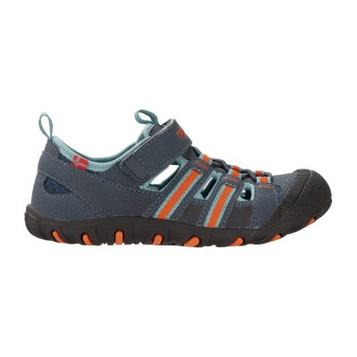 3. Sandały sportowe dziecięce dla chłopca/dziewczynki Trollkids Kids Sandefjord Sandal XT dark navy/dusky turquoise/glow orange (668-110)