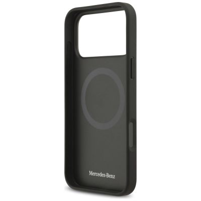 7. Etui Mercedes Leather The Move MagSafe na iPhone 17 Pro Max - beżowe
