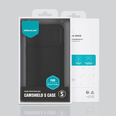 5. Nillkin CamShield S Case etui iPhone 14 Pro Max pancerny pokrowiec osłona na aparat czarne