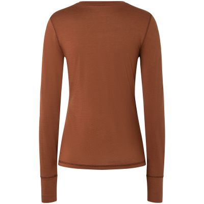 Koszulka termoaktywna z długim rękawem damska SUPER.NATURAL W Tundra 175 LS brązowa